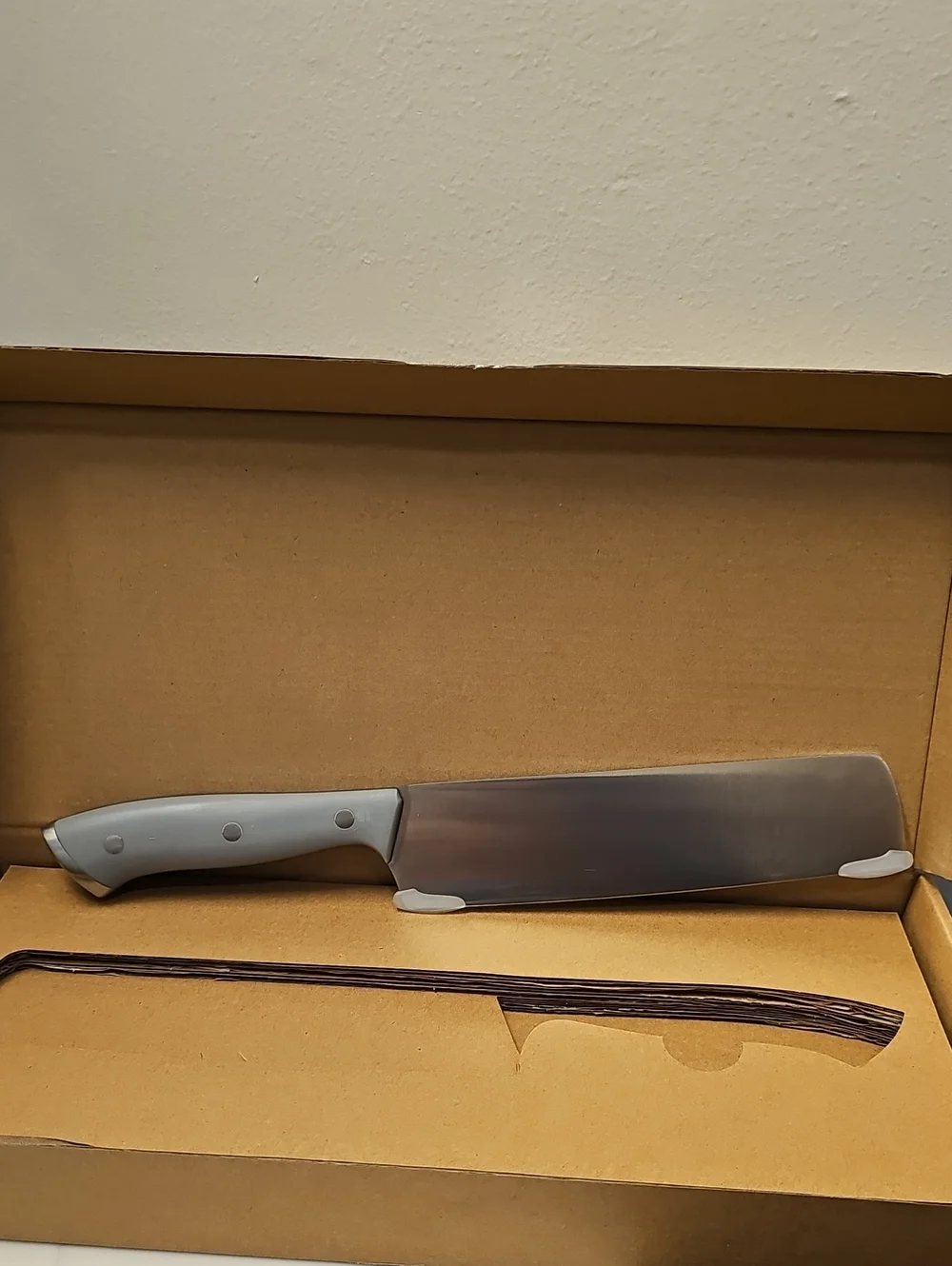 Zakarian by Dash 7" Full Tang Nakiri Knife - Cool Grey. New In Original Box. - Picture 3 of 8